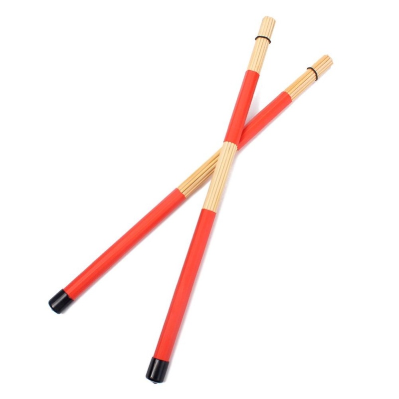 1 Pair Professional Wood Multi-sticks Drum Rods Sticks Brushes Drumsticks Drum Accessories Color:Red - intl