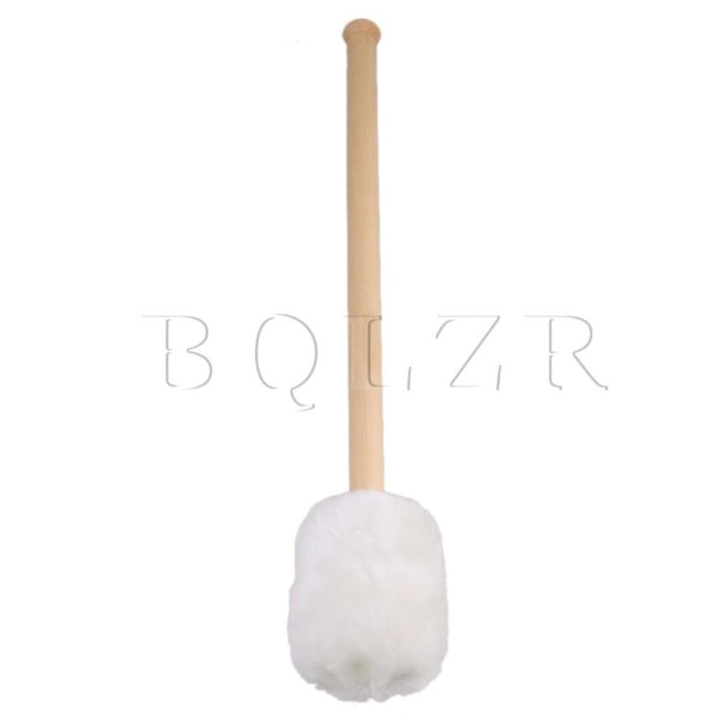 16Inch 6.2cm Dia Bass Drum Soft Felt Head Mallet Cork Core Handle Wood - intl