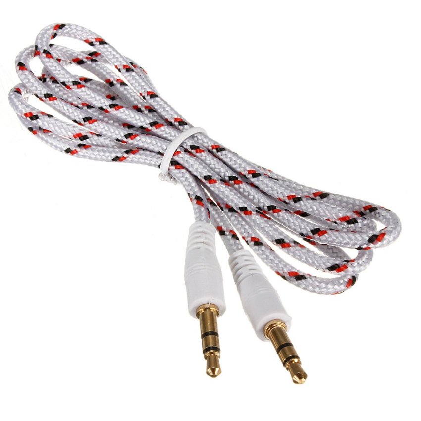 3.5mm Male to Male Stereo AUX Braided Car Cable Stereo Audio
Adapters MP3 ipod (White) - Intl 3.5mm Male to Male Stereo AUX Braided Car Cable Stereo Audio
Adapters MP3 ipod (White) - Intl
