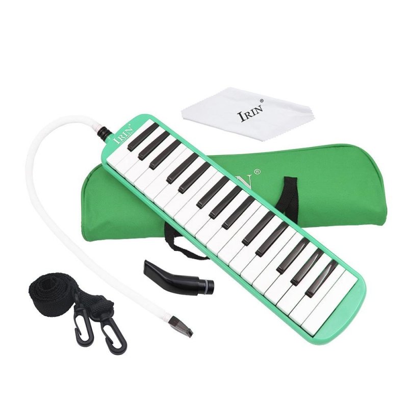 32 Piano Keys Melodica Musical Education Instrument for Beginner Kids Children Gift with Carrying Bag Green Outdoorfree - intl