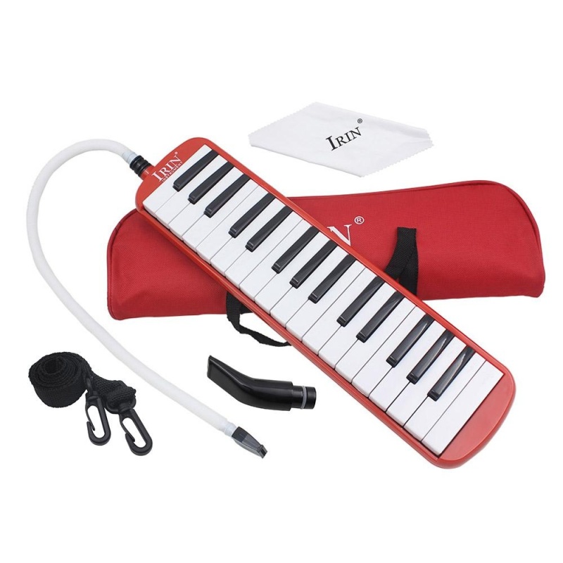 32 Piano Keys Melodica Musical Education Instrument for Beginner Kids Children Gift with Carrying Bag Red - intl