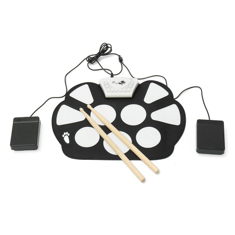 6Pcs Foldable USB Electronic Roll up Drum Pad Silicon Kit Set Musical Instrument - intl