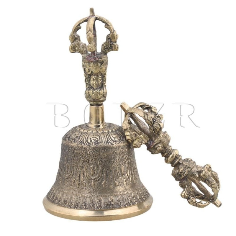 7.8cm Dia Medium Tibetan Meditation & Prayer Bells Golden Color
- intl