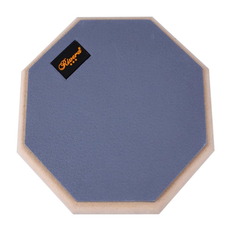 8 Inch Dumb Drum Pad Practice Blow Mat Plate for Beginner Drummer Rubber Wooden - intl