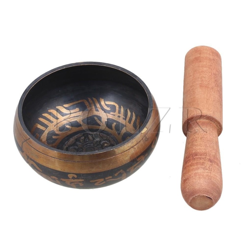 8CM Bronze Color Meditation Buddhism Singing Bowl & Mallet for
Buddhis - intl