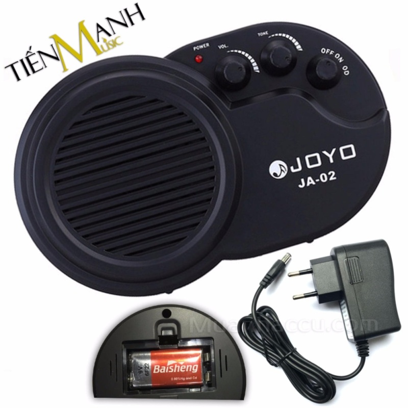 Ampli Đàn Guitar Mini Joyo JA-02 (Nguồn Joyo xịn đi kèm - Amplifier Clean Distortion Effects - Bộ khuếch đại Loa 3W)