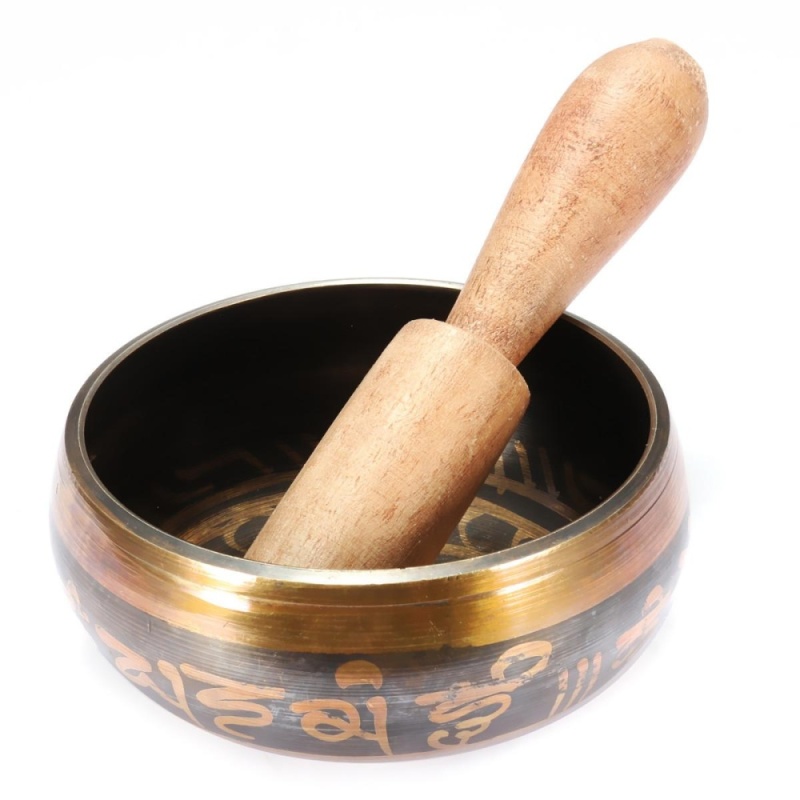 Buddhism Tibetan Hammered Yoga Copper Chakra Hammered Meditation Singing Bowl - intl