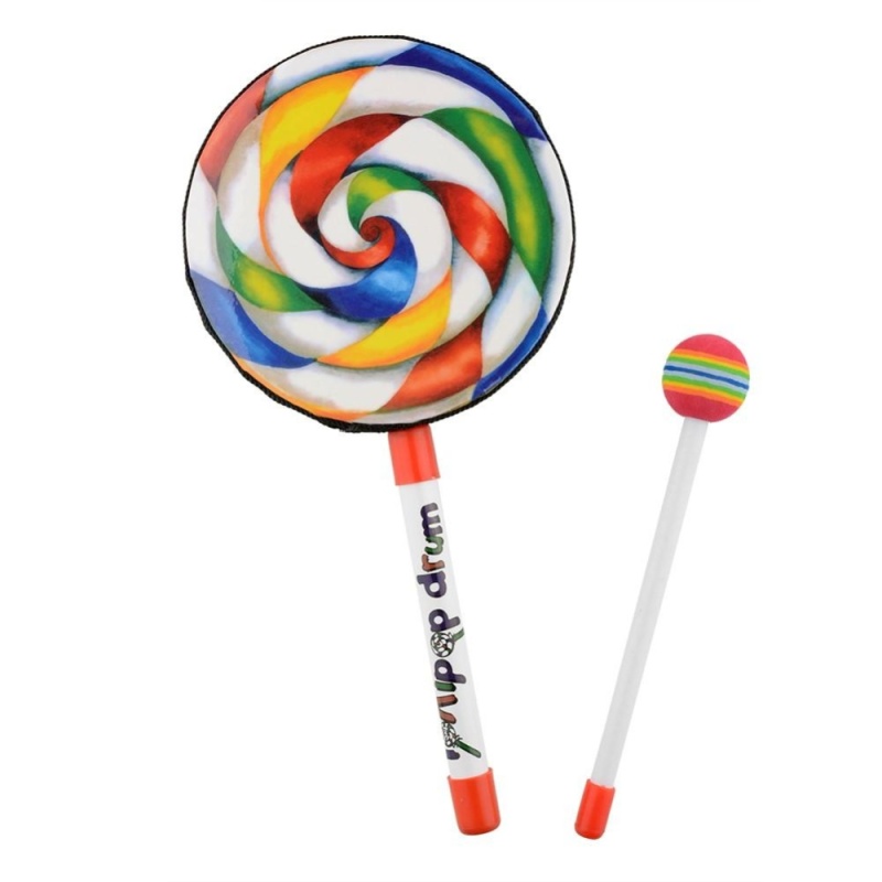 Cute Colorful Lollypop Wood Hand Drum Education Toy for Kids Children Gift - intl