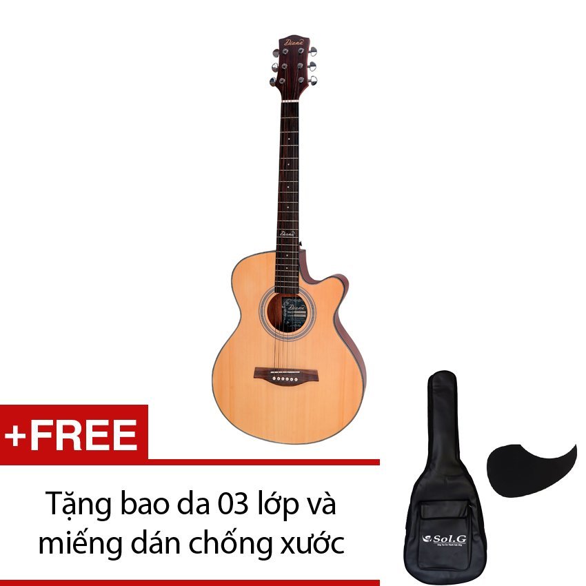 Đàn guitar acoustic Diana D815NM + Tặng 1 bao da 03 lớp và 1 miếng
dán chống xước Đàn guitar acoustic Diana D815NM + Tặng 1 bao da 03 lớp và 1 miếng
dán chống xước