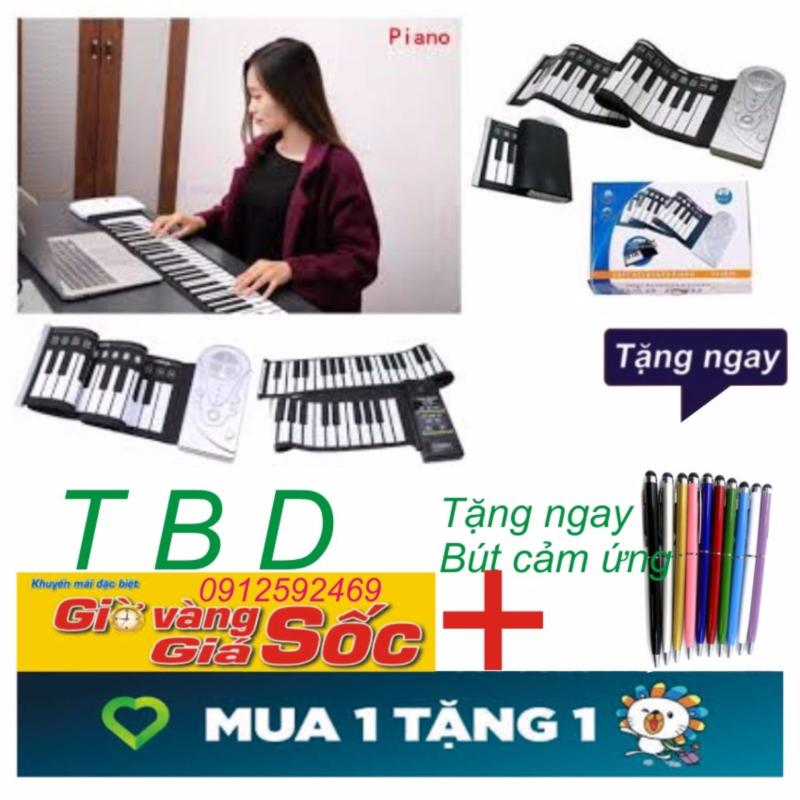 Đàn piano điện tử bàn phím cuộn dẻo 49 keys+ Tặng bút cảm ứng