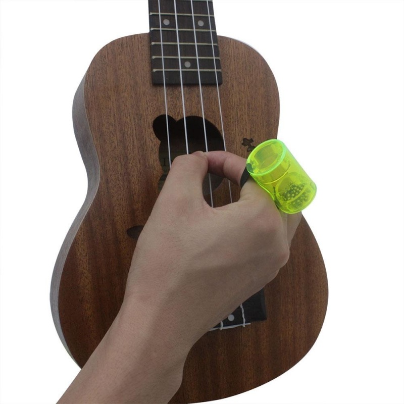 Finger Sand Hammer Maracas Shaker Percussion Musical Instrument Rhythm Accompaniment for Guitar Ukelele Green - intl
