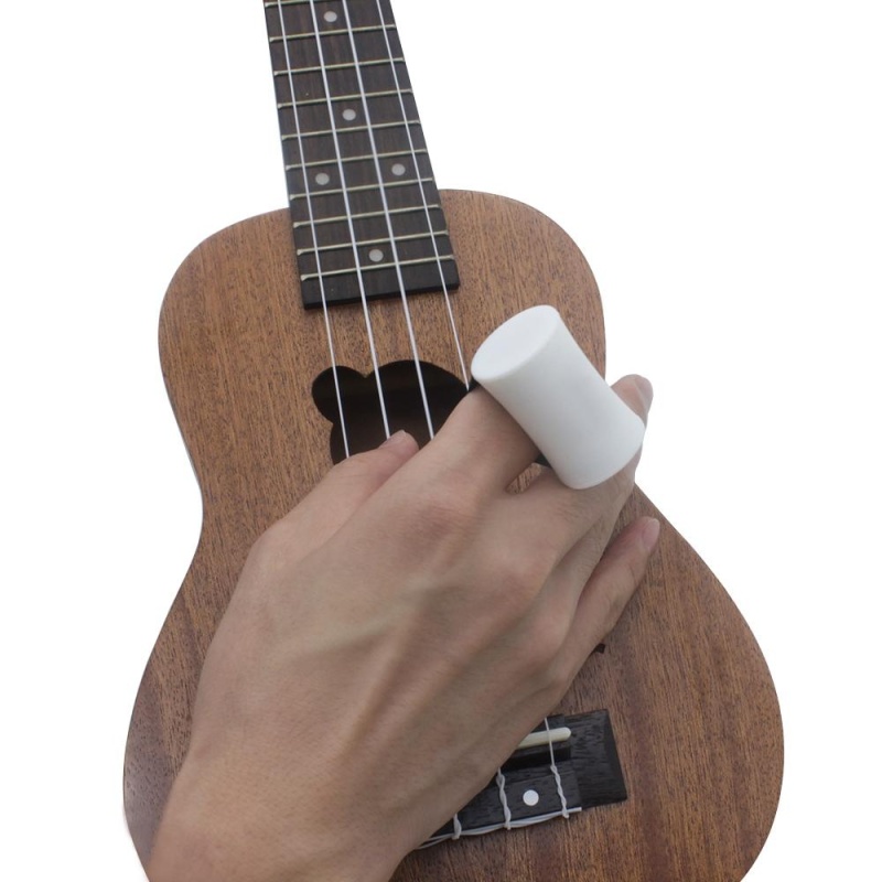 Finger Sand Hammer Maracas Shaker Percussion Musical Instrument Rhythm Accompaniment for Guitar Ukelele White - intl