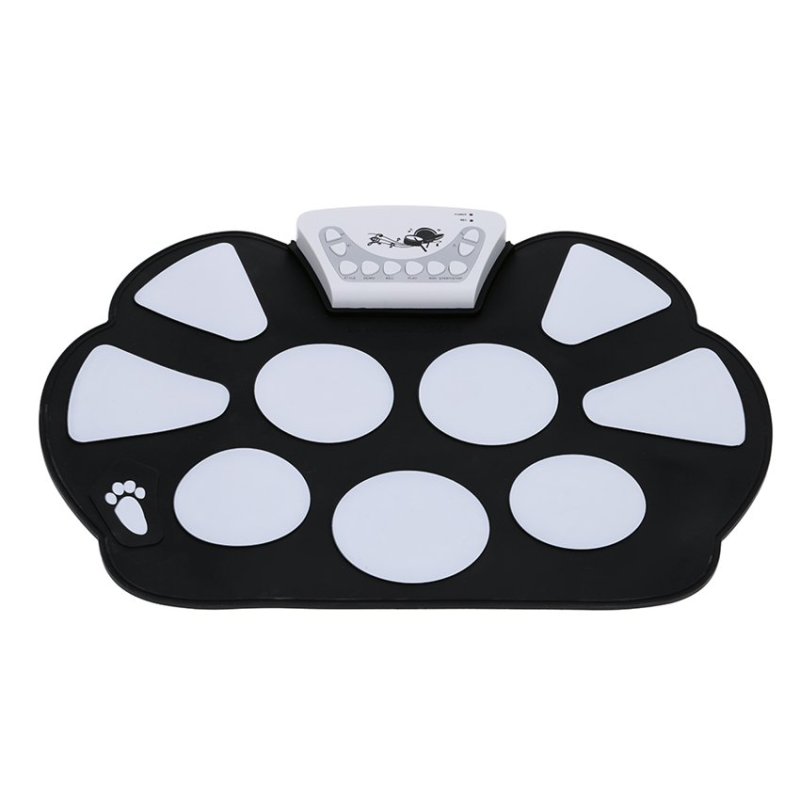 High Quality Silicon Foldable with Stick Portable Drum Electronic Drum USB Drum (white) - intl