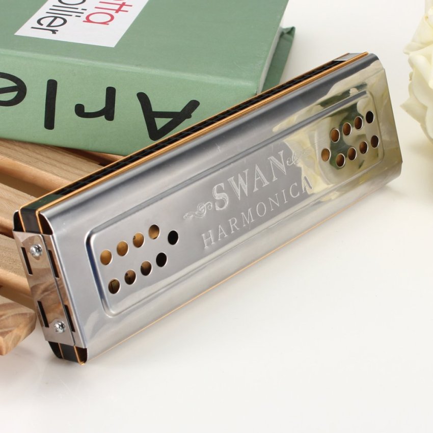 HOT Swan 24 Holes Double Sided Key C & G Tremolo Tuned
Harmonica SW24-12 Silver - Intl HOT Swan 24 Holes Double Sided Key C & G Tremolo Tuned
Harmonica SW24-12 Silver - Intl