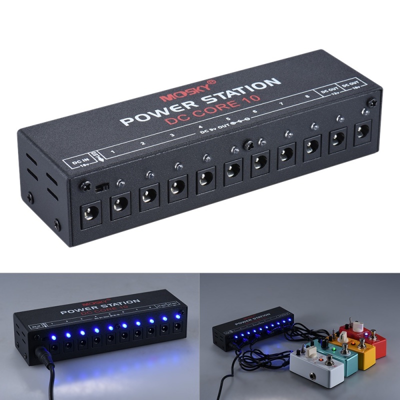 Media, Music Books Effects Pedals Mini Power Supply Station 10 Isolated Dc Outputs For 9V 12V 18V Guitar Effect With Power Cables - intl