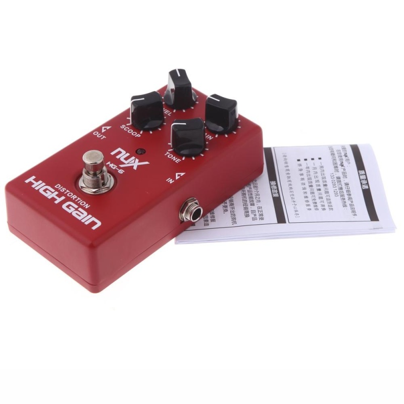 NUX HG-6 Guitar Distortion High Gain Electric Effect Pedal True Bypass Red - intl