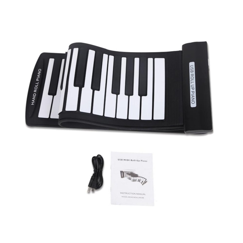 Portable 61 Keys Flexible Roll-Up Piano USB MIDI Electronic Keyboard Hand Roll Piano ^ - intl