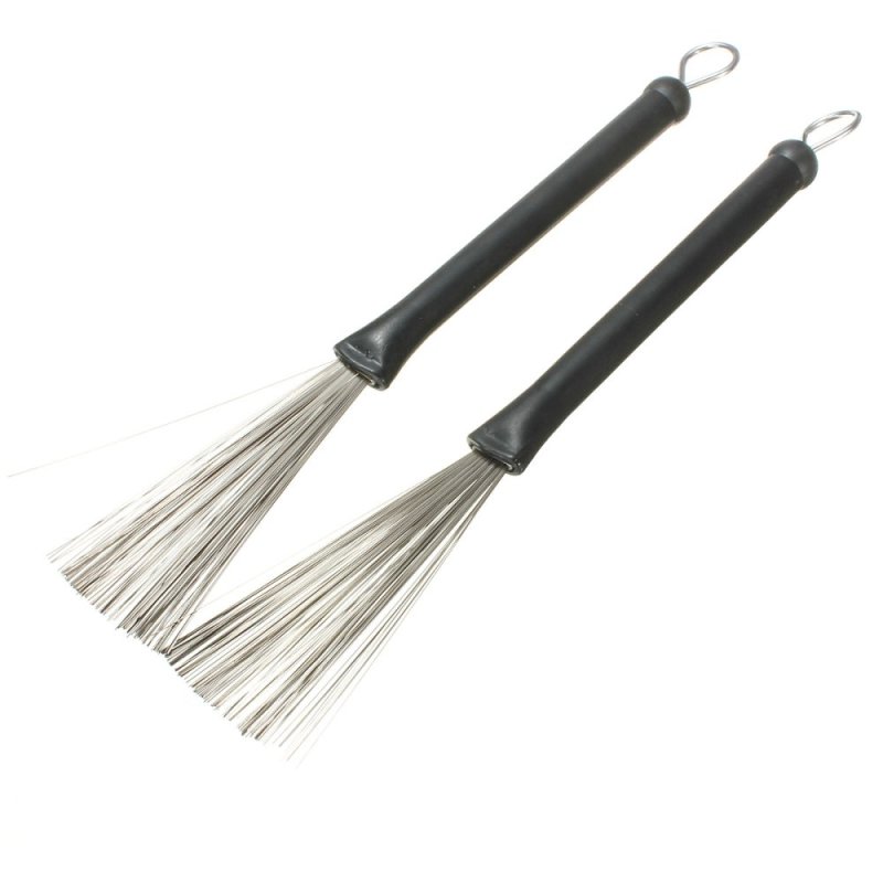 Retractable Stainless Steel Drum Wire Adjustable Telescopic Brushes Jazz 2 Pcs - intl