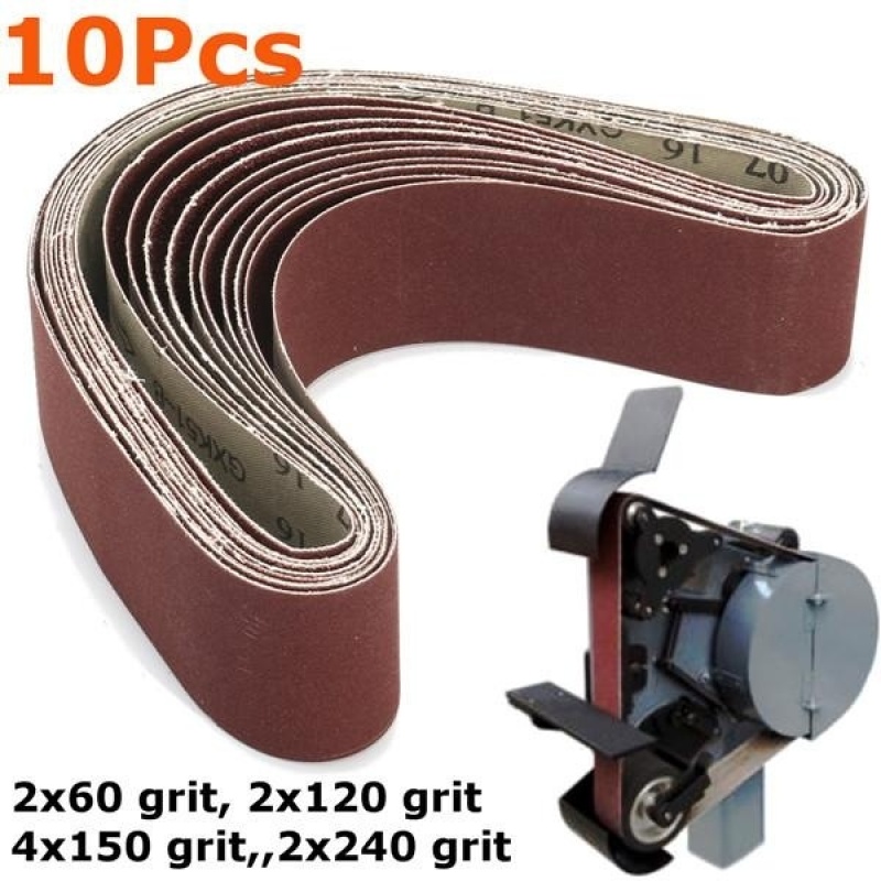 10PCS Sanding Belts 50x686mm Cloth Backed Mixed Grit Linisher
Sander Bench Grinder Brown - intl