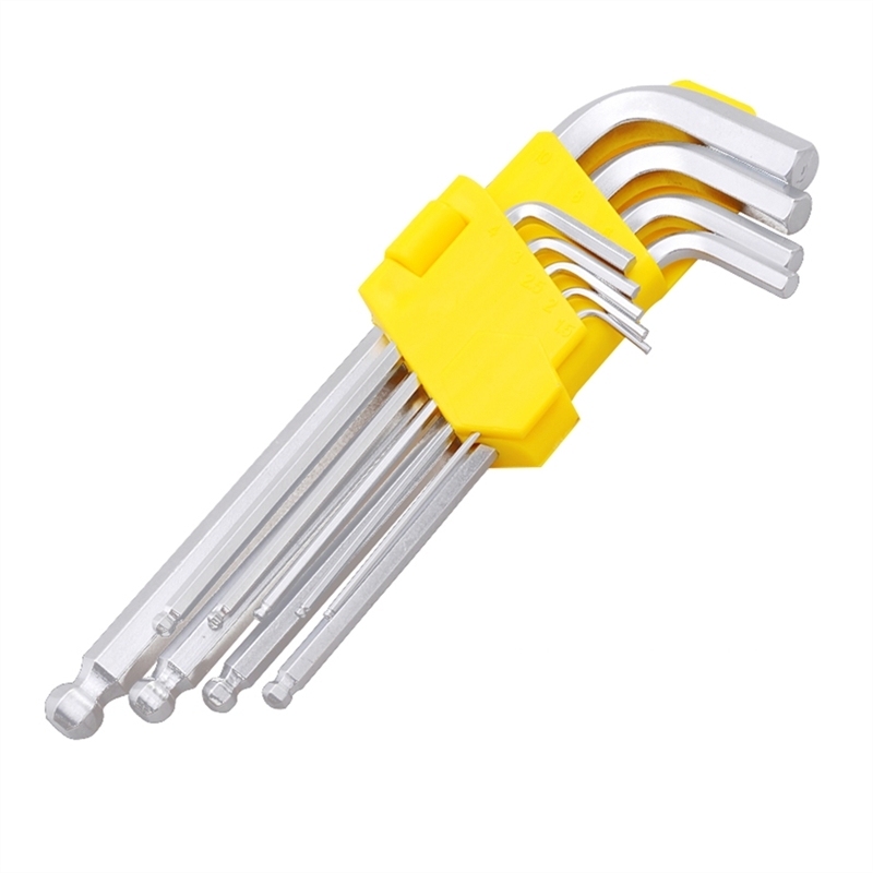 9pcs Extra Extended Folding Key Set Hex Ball L Wrench Tool Pocket
Screwdriver Kit