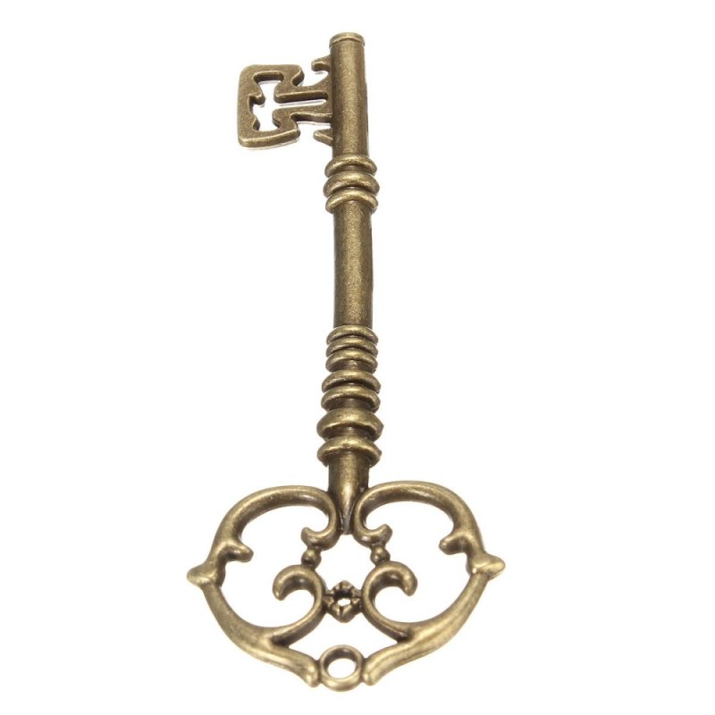 Antique Vintage Style Key Metal Pendant Bronze Style Jewelry Decoration - intl