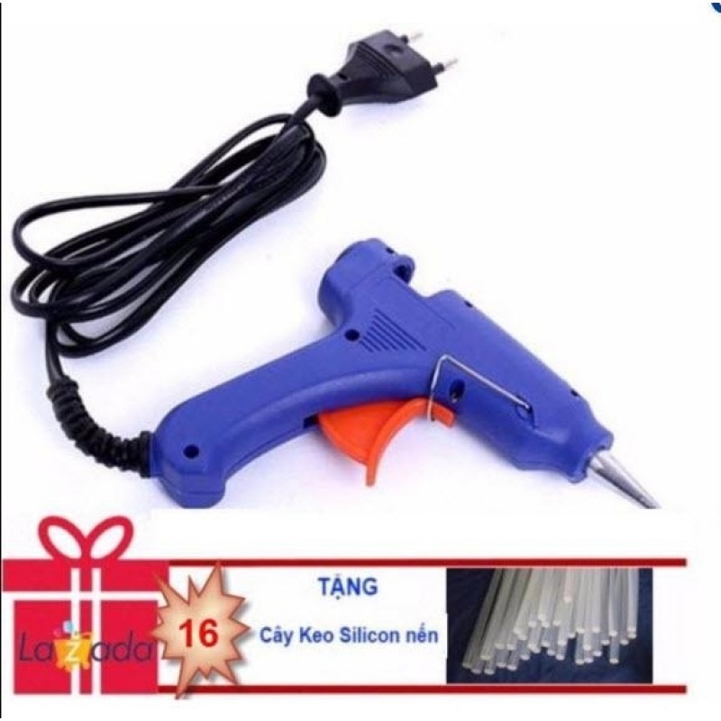 Bộ súng bắn keo + 16 cây keo nến 04830 + Tặng máy hàn miệng túi thực phẩm tiện dụng