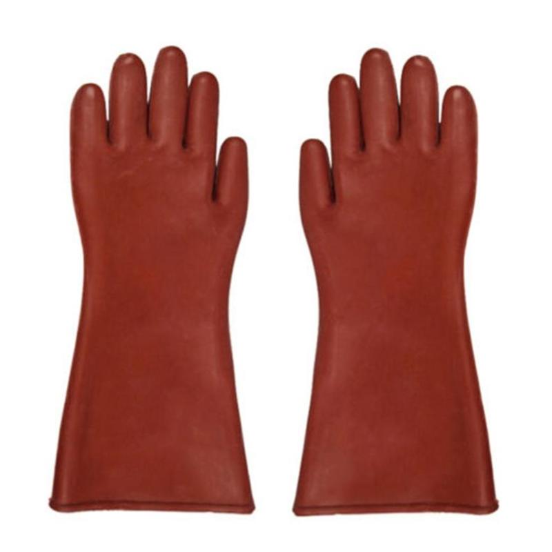 OH Insulated 12kv High Voltage Electrical Insulating Gloves For Electricians