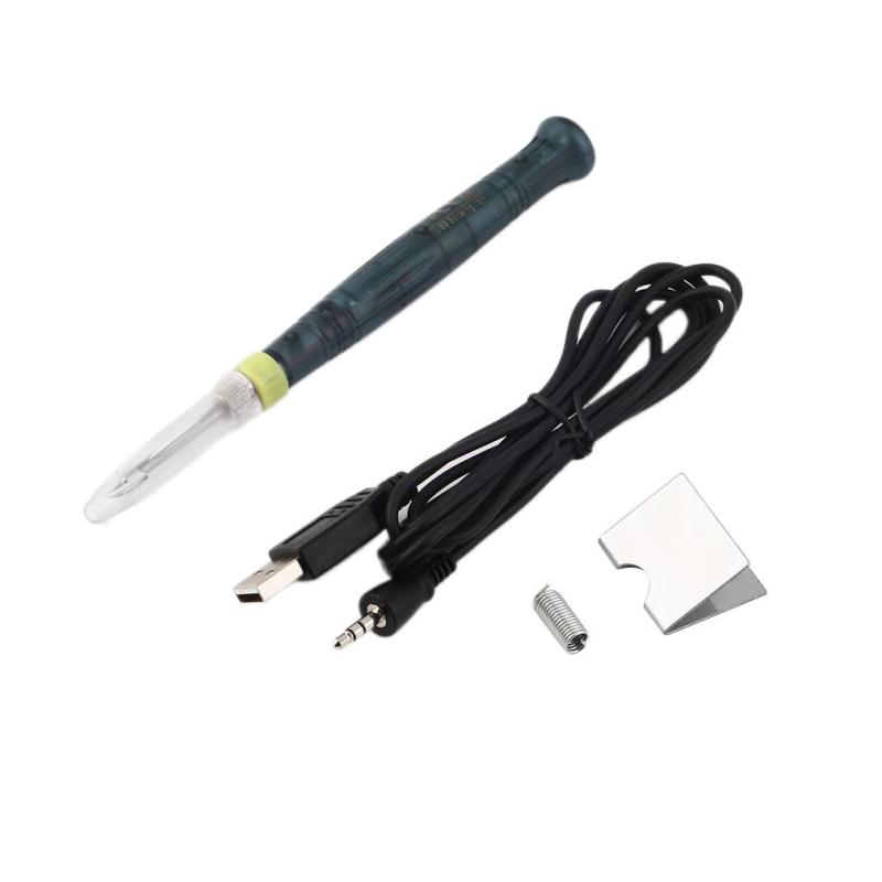 OH Mini Portable USB 5V 8W Electric Powered Soldering Iron Pen/Tip Touch Switch