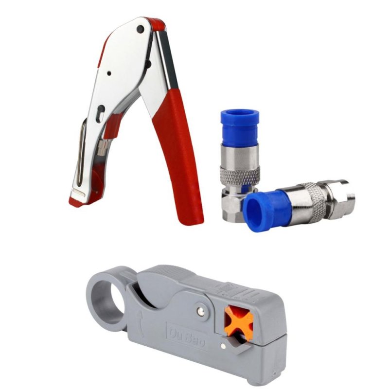 RG6/RG59 Compression F Connector Tool Cable Stripper - intl