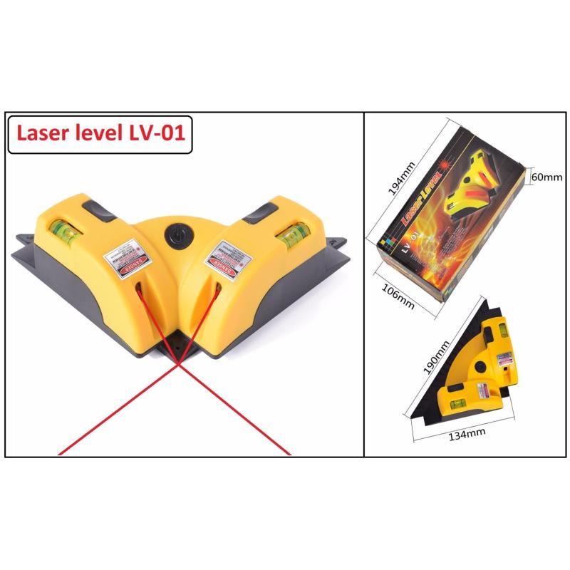 Bảng giá Thước ke góc vuông bằng 2 tia laser vuông gócLaser level LV-01