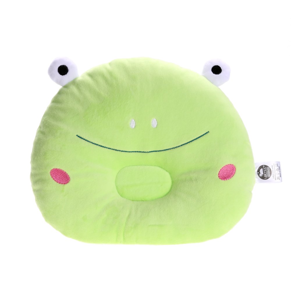 Baby Prevent Flat Head Pillow Soft Sleeping Positioner (Green Frog) - intl
