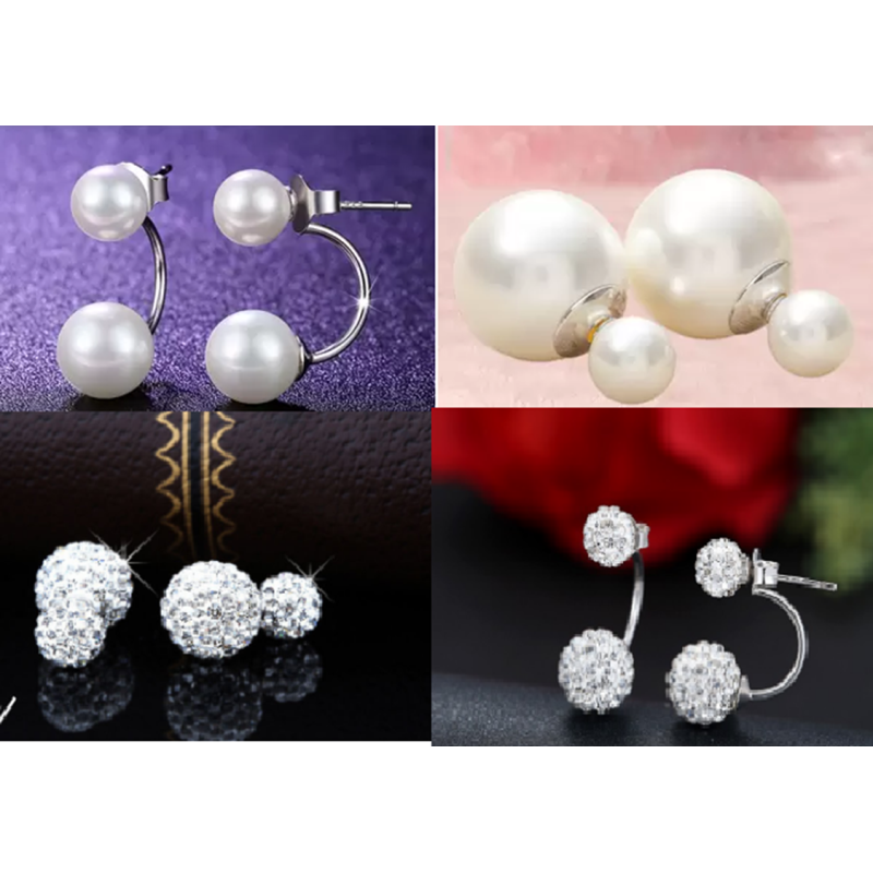 Bộ 4 đôi khuyên tai ngọc trai, trái châu sang trọng sk4