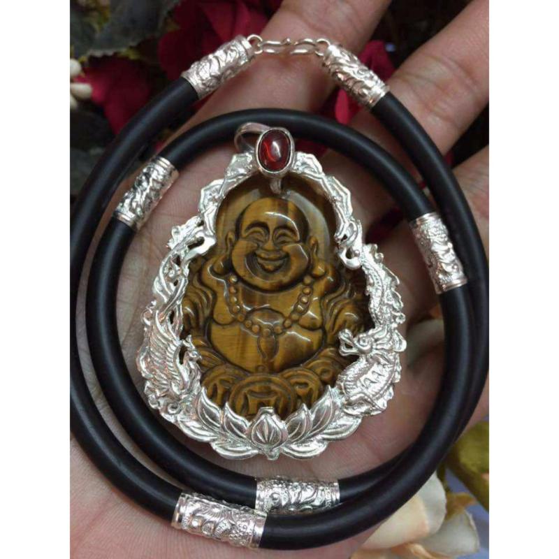 Bộ trang sức dây da kèm mặt di lạc bọc bạc, bộ trang sức dây da kèm mặt di lạc bọc rồng bạc, bộ dây da kèm mặt cao cấp, bộ trang sức dây da bọc bạc ,bộ dây da mặt địa bọc bạc, bộ trang sức bạc ta trang sức Bạc QTJ