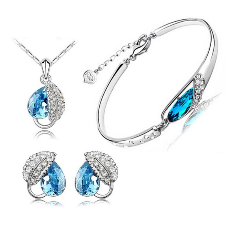 Bộ trang sức nữ hình giọt sương, vòng tay sang trọng