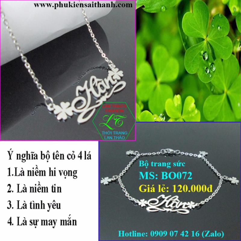 Bộ trang sức tên HÂN siêu xinh BO072 (TRẮNG)