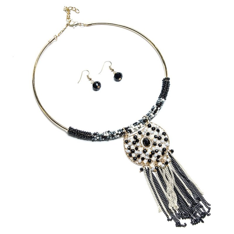 Bộ Trang Sức Tua Rua Phong Cách Bohemian Ấn Tượng Elizabeth BTVC-0169-399 (Vàng)