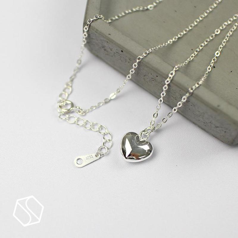 Dây chuyền bạc Long heart