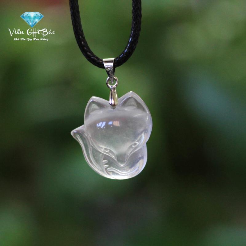 Dây Chuyền Nữ, Dây Chuyền Nữ Đẹp, Dây Chuyền Cho Nữ, Dây Chuyền Phong Thủy, Dây Chuyền Hồ Ly, Dây Chuyền Cao Su Hồ Ly Cute Nhỏ Chất Liệu Đá Thạch Anh Trắng Cao Cấp - Trang Sức Viễn Chí Bảo