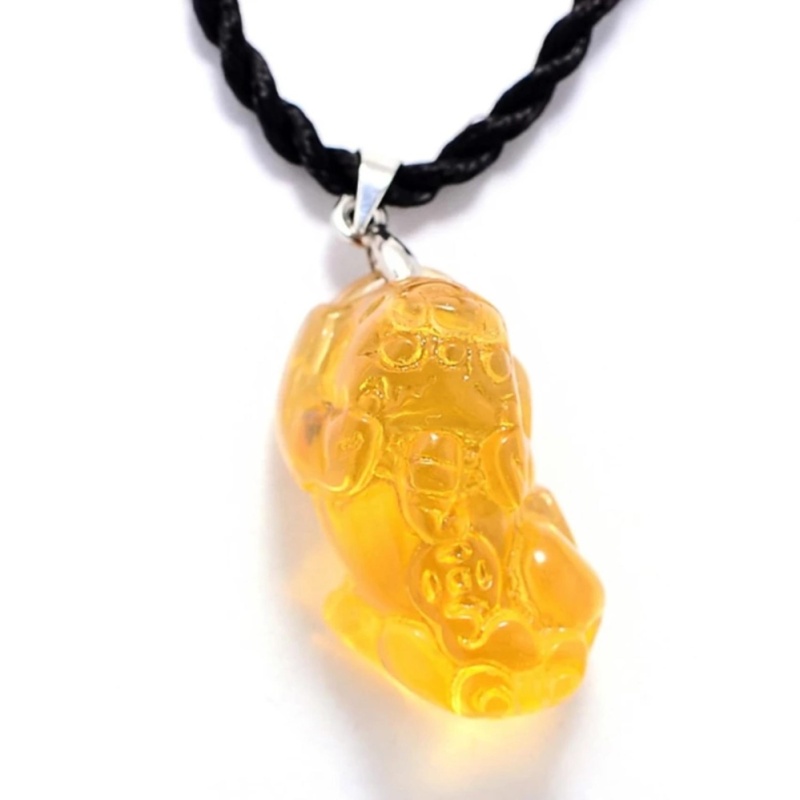 Dây chuyền nữ mặt đá Tì hưu Crystal (Vàng)