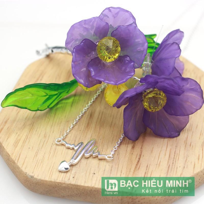 Dây chuyền và mặt dây chuyền BẠC HIỂU MINH dmd264 nhịp tim bạc ý