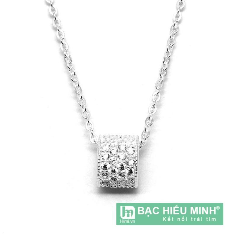 Dây Và Mặt Dây Chuyền Bạc Ý DMD094t Hình Trụ