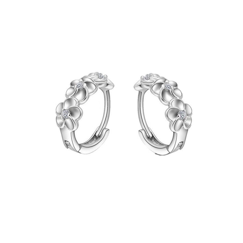 Flower Crystal Rhinestone Stud Earrings