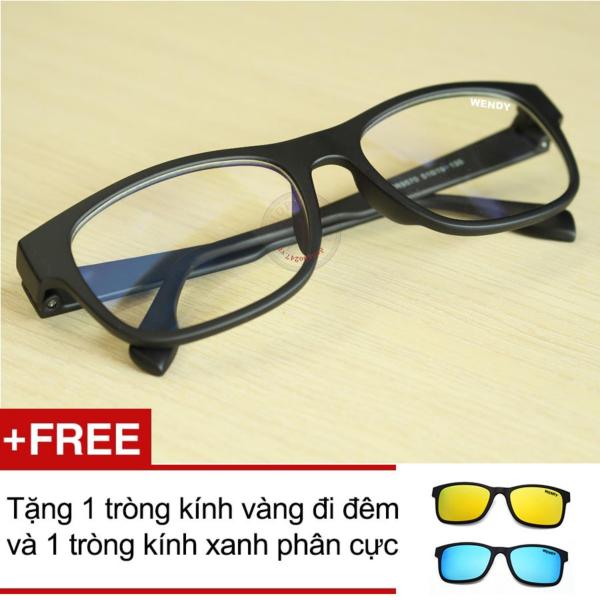 Giá bán Kính mắt thời trang nam Wendy – KG102 + Tặng khung tròng vàng đi
đêm và khung tròng xanh phân cực