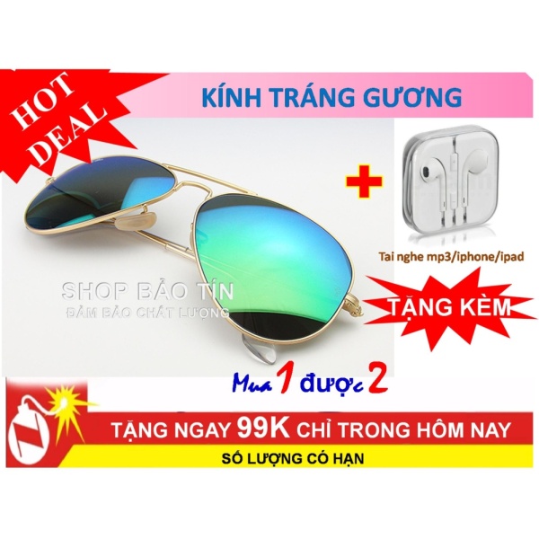 Giá bán Kính thời trang Nam/Nữ tráng gương sành điệu tặng tai nghe IP5