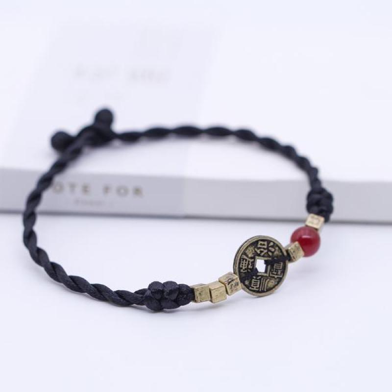 Lắc Chân Đồng Tiền (Đen)