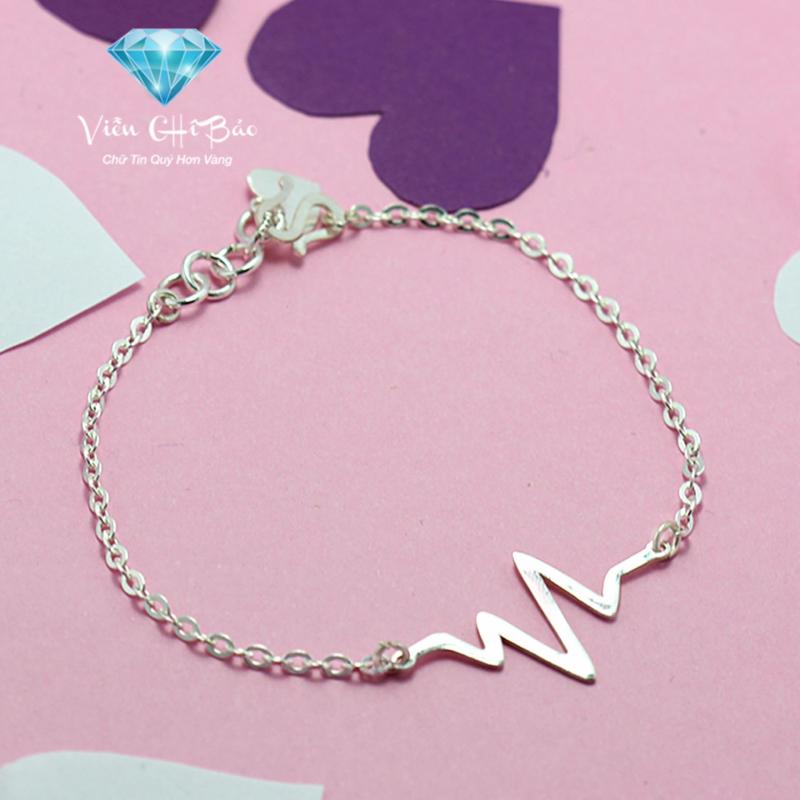 Lắc Tay Bạc Nữ, Lắc Tay Đẹp, Lắc Tay Cho Nữ, Lắc Tay Thời Trang, Lắc Tay Giá Rẻ, Lắc Tay Bạc, Lắc Tay Cao Cấp, Lắc Tay Bạc Nữ Nhịp Tim Chất Liệu Bạc Cao Cấp - Trang Sức Viễn Chí Bảo