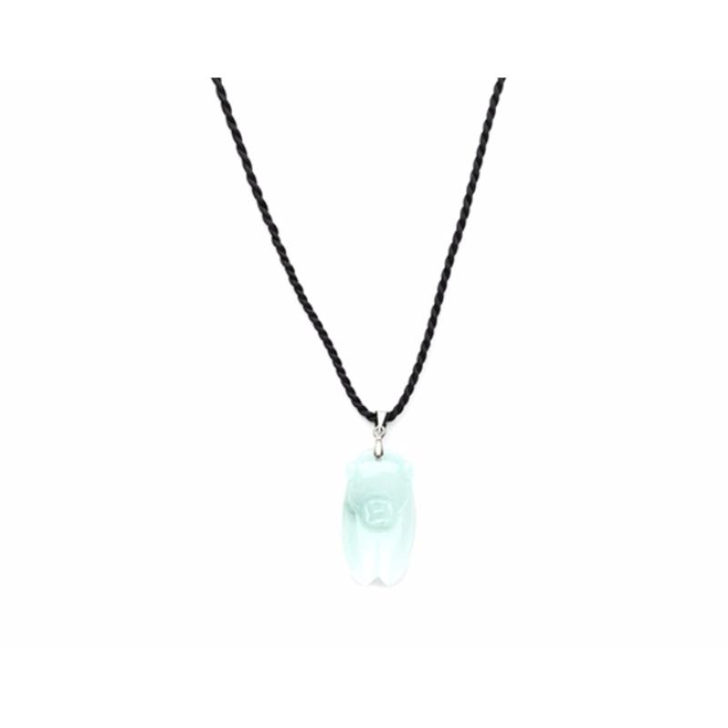 Ve học giỏi, ngọc phỉ thúy 2 x 1,3 x 0,5 cm (Tặng kèm dây đeo)