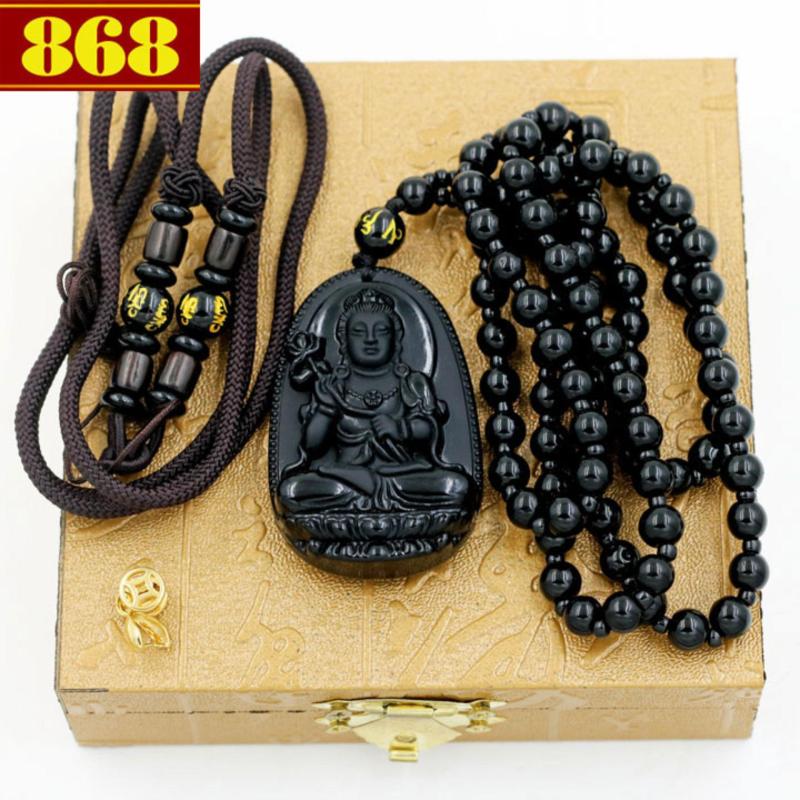 Vòng cổ Đại Thế Chí Bồ Tát 5cm + 2 dây, móc mạ vàng, hộp gỗ