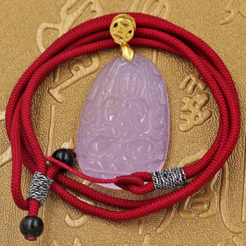 Vòng cổ Quan âm ngàn tay ngàn mắt thạch anh tím 3.6 cm