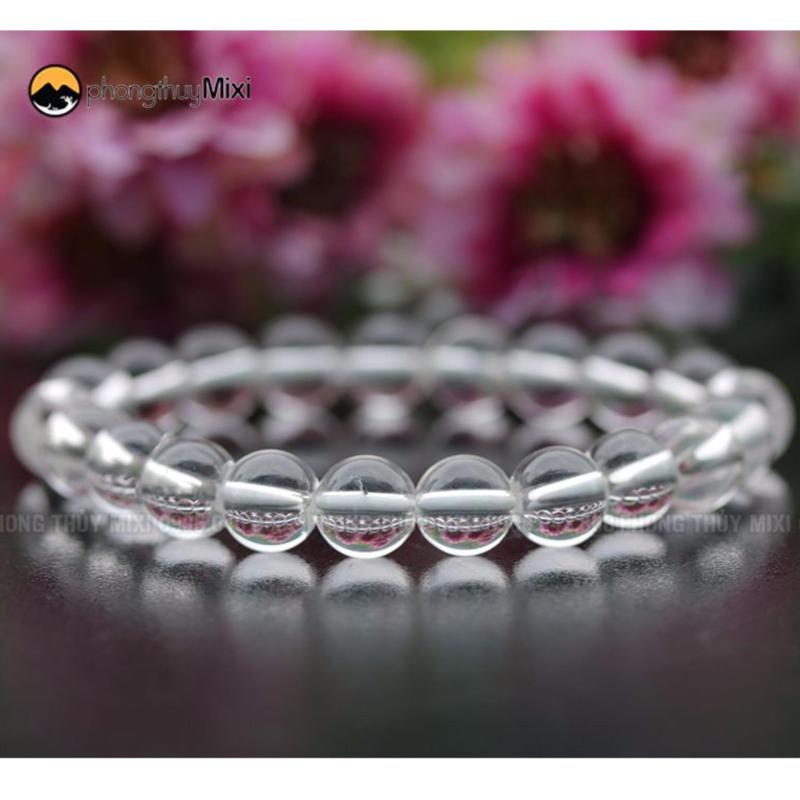 Vòng tay đá thạch anh trắng cho người Mệnh Kim- Thủy- Hỏa